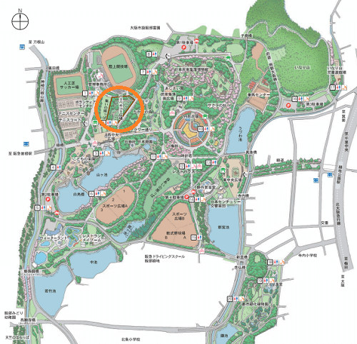 緑地公園の地図